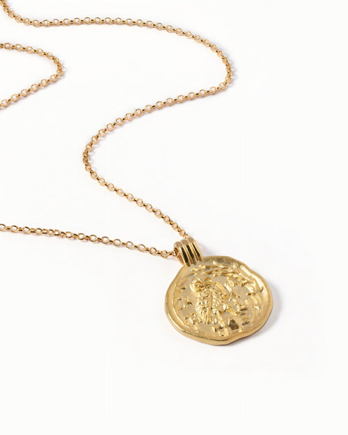 Athenian Owl Coin Necklace Pendant In Sterling Silver