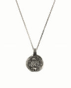 Athenian Owl Coin Necklace Pendant In Sterling Silver