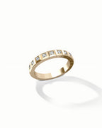 Geometric Eternity Ring In Sterling Silver