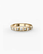 Geometric Eternity Ring In Sterling Silver