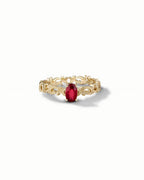 Vintage Filigree Ring In Sterling Silver With Ruby
